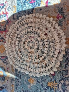 16" Crochet Doily *Has Stains